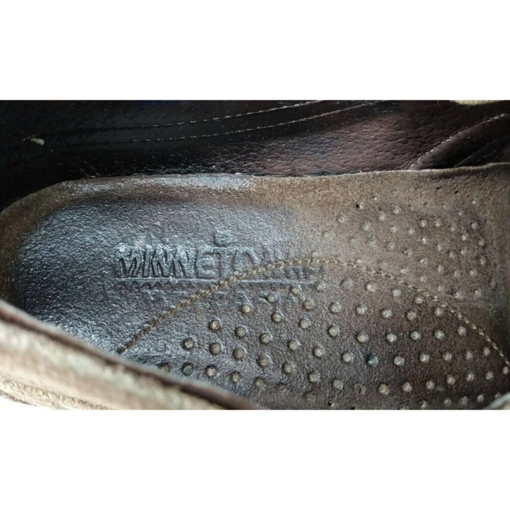 Minnetonka Women's Chukka Moccasins  Light Brown Suede Ankle Bootie Sz 5.5 - Picture 8 of 9